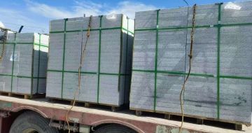 自贡 芝麻白花岗岩地铺石装车日常