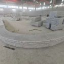 自贡 芝麻白异形坐凳，自然面光面弧形加工