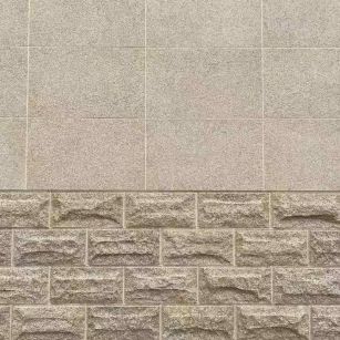 自贡 黄金麻自然面蘑菇石配荔枝面干挂