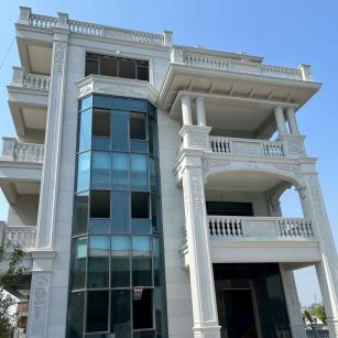 自贡 白麻花岗岩别墅外墙干挂效果展示