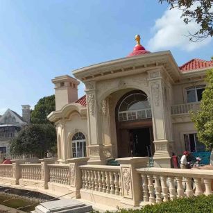 自贡 黄金麻花岗岩欧式别墅