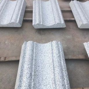 自贡 白麻花岗岩光面别墅线条