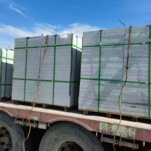 自贡 芝麻白花岗岩地铺石装车日常