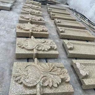 自贡 黄金麻花岗岩别墅外墙雕刻板