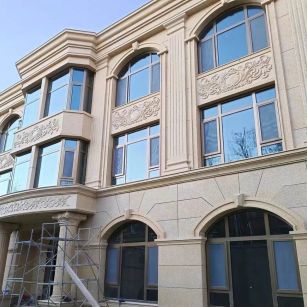 自贡 黄金麻花岗岩别墅外墙干挂