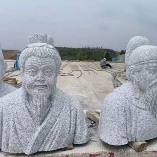 自贡 白麻花岗岩石材人物立体雕刻