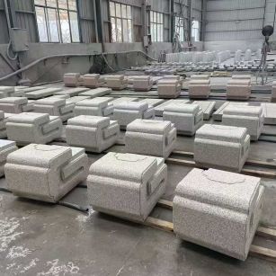 自贡 白麻花岗岩异形加工-石凳，坐凳