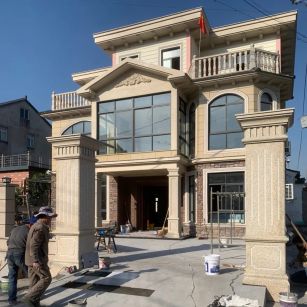 自贡 黄金麻花岗岩荔枝面别墅外墙干挂私家专属