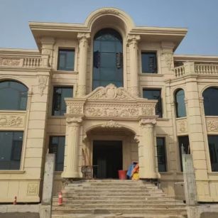 自贡 黄金麻花岗岩别墅外墙干挂