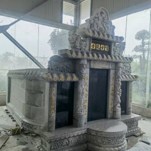 自贡 芝麻白墓碑效果展示图