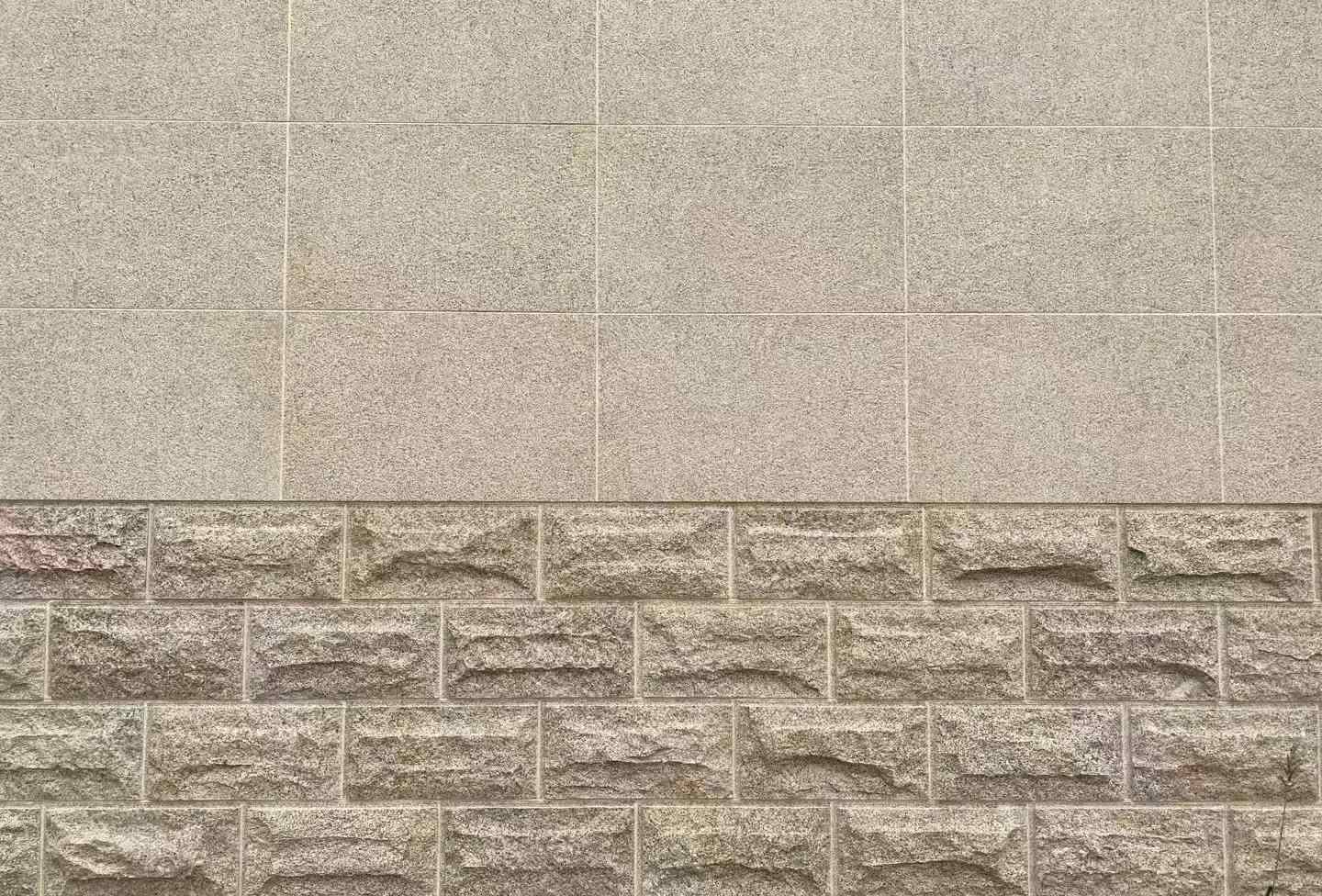 自贡 黄金麻自然面蘑菇石配荔枝面干挂