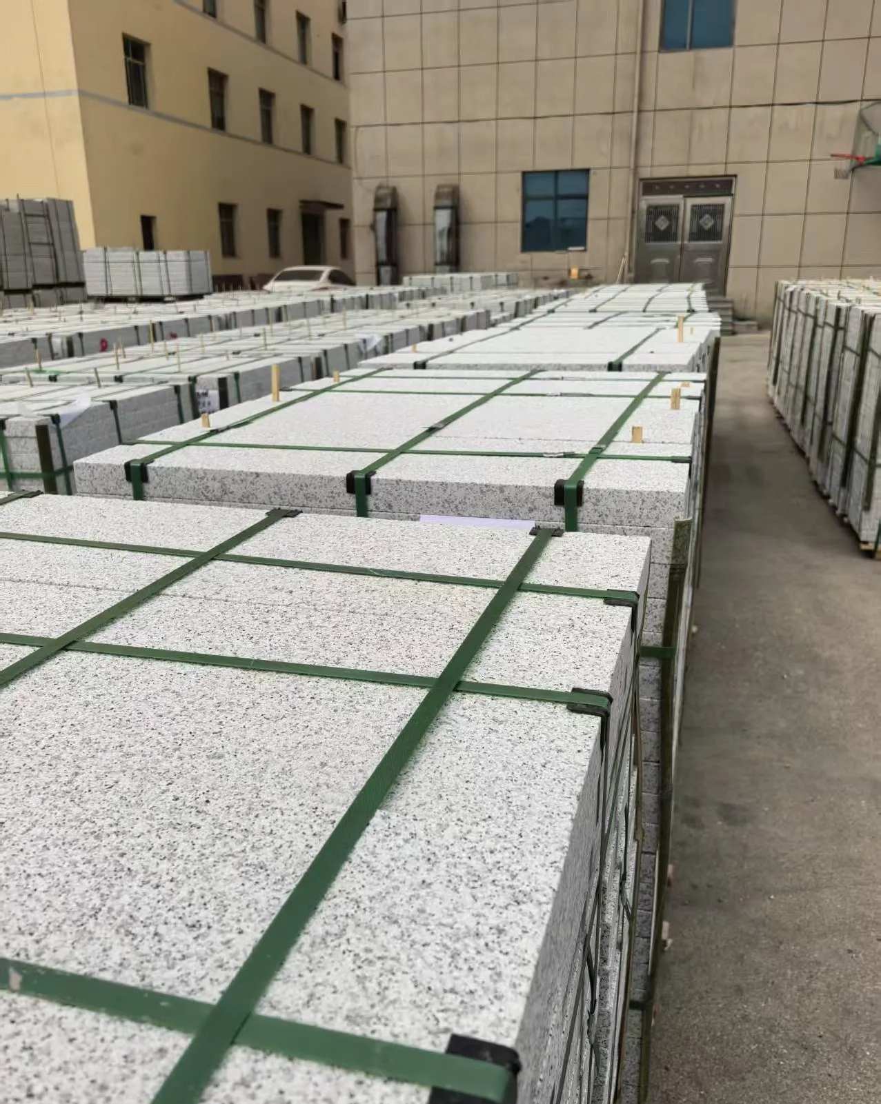 自贡 白麻花岗岩5.0公分荔枝面地铺石