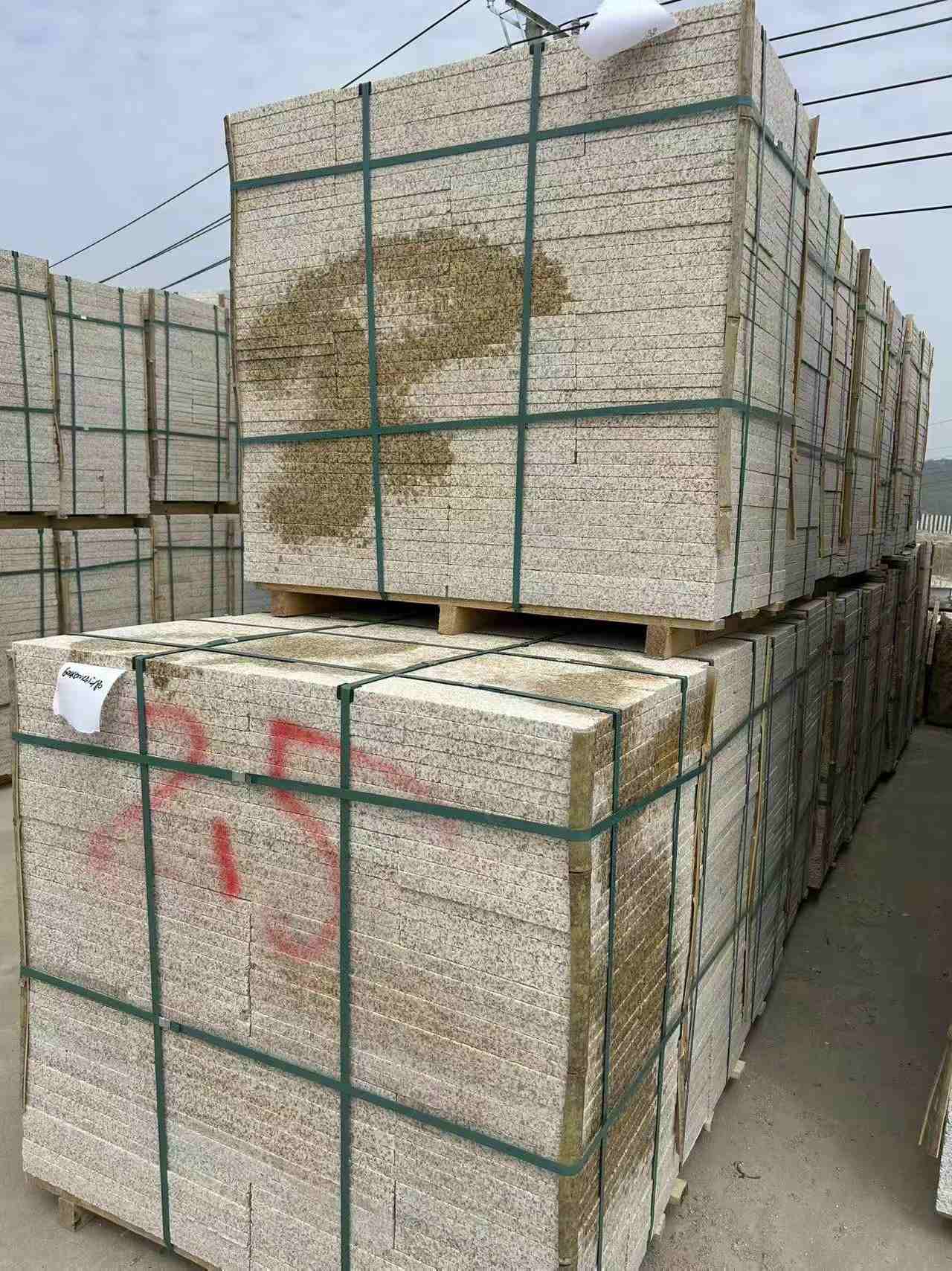 自贡 黄金麻花岗岩石材荔枝面地铺石2.5*300*600