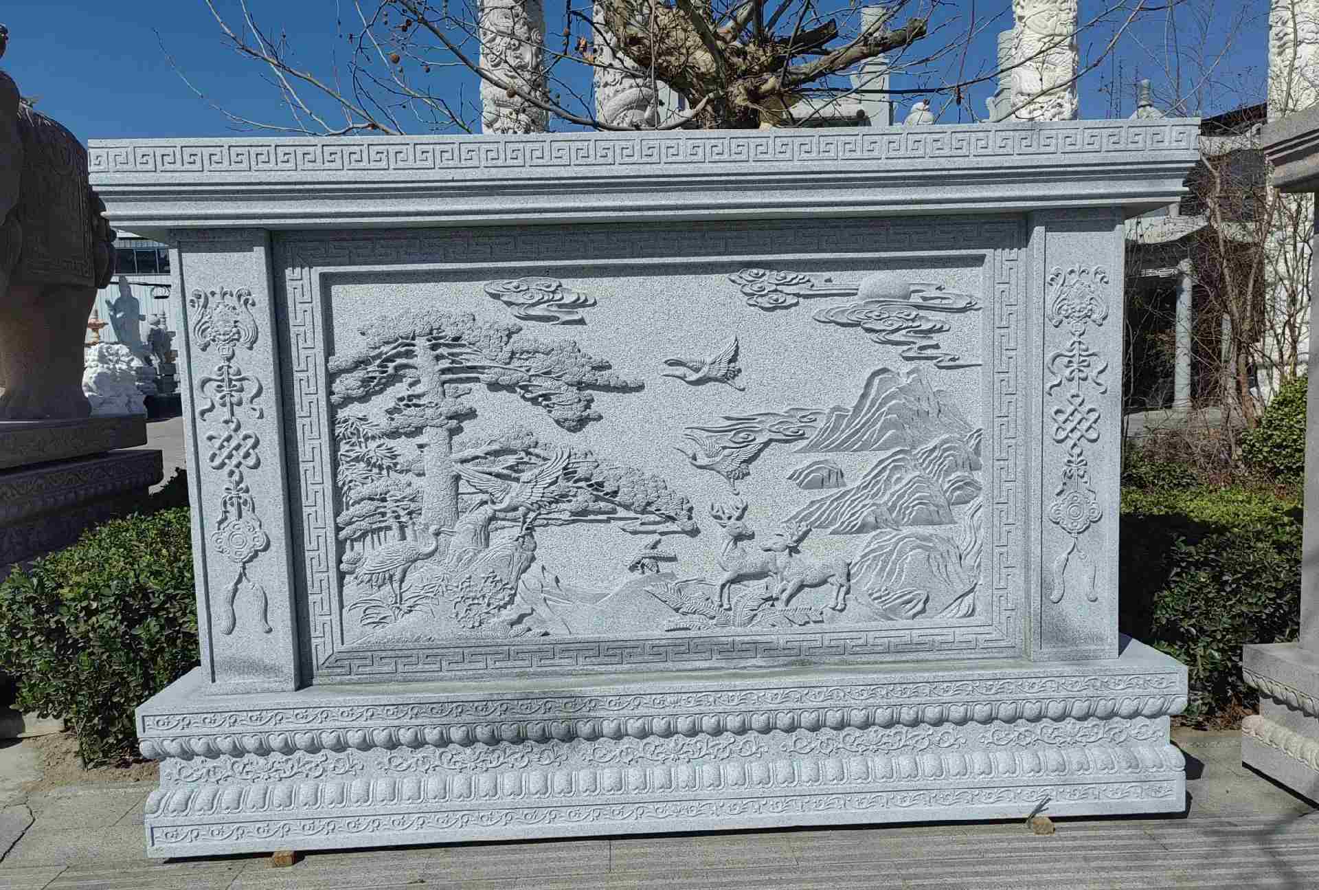 自贡 芝麻白大型照壁，屏风，影壁